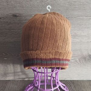 NEW Levi's Brown Cuff Beanie Fleece Lined